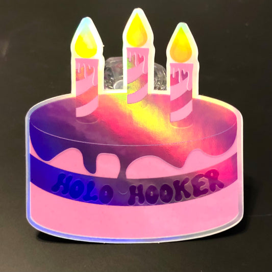 Holo Hooker Cake Sticker